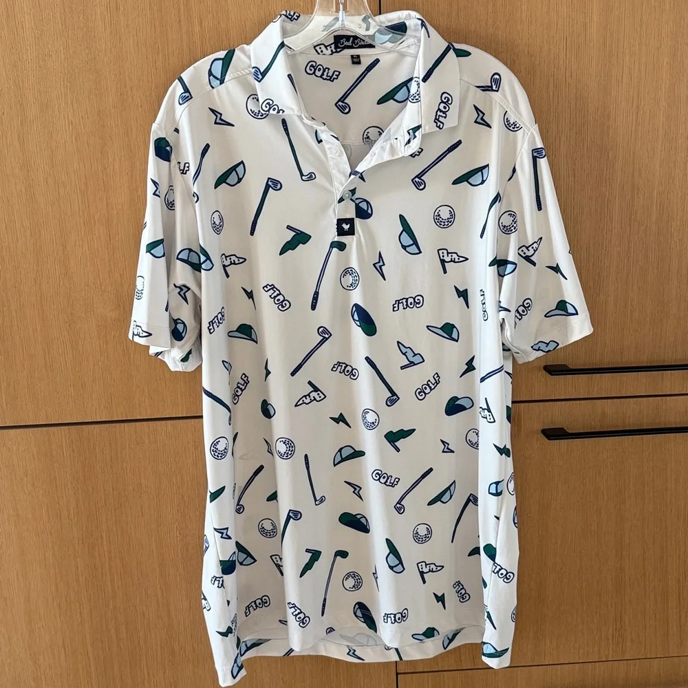 BAD BIRDIE YARD SALE Golf POLO Short Sleeve Shirt Men’s Size X-Large